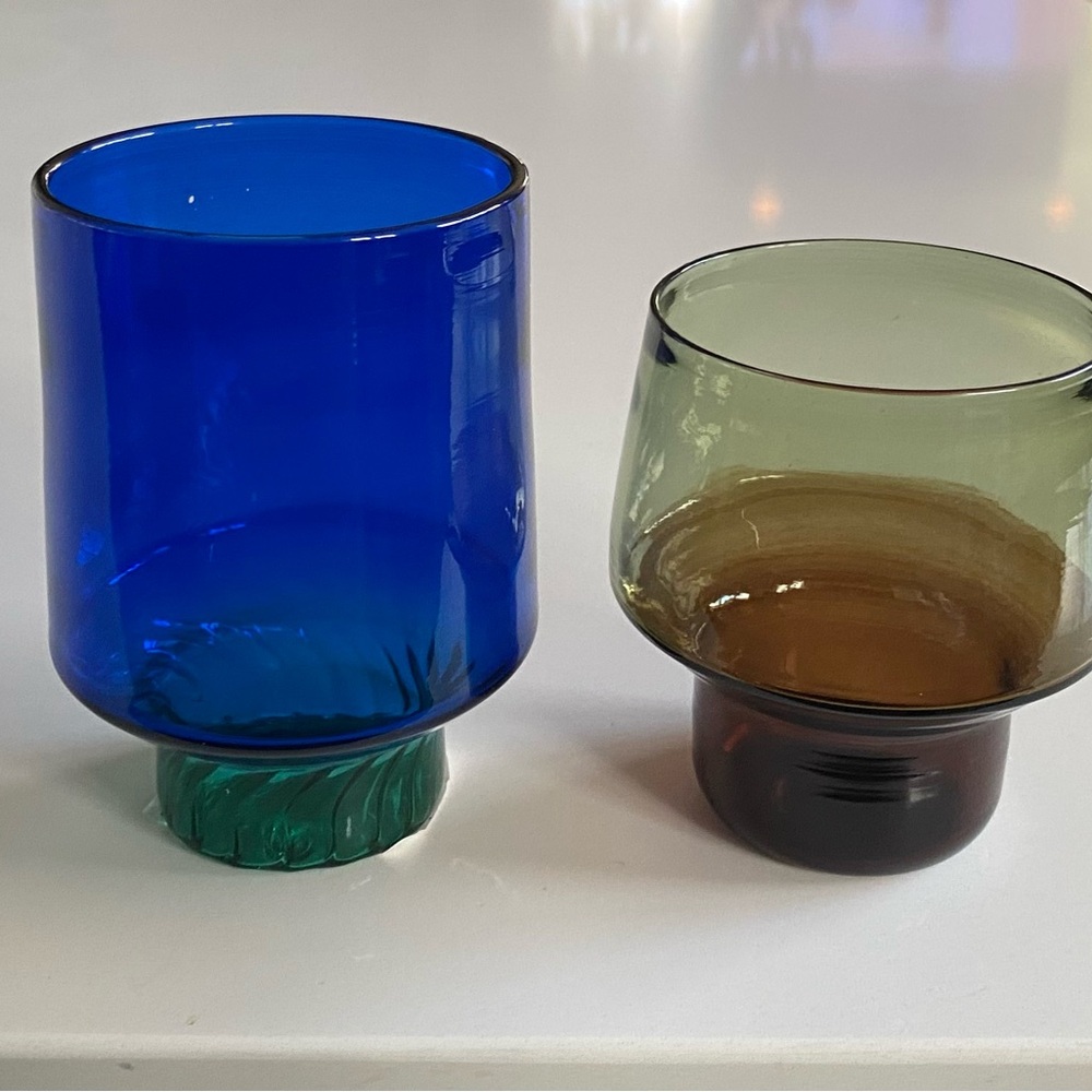 Anthropologie Terrain Color Pop Footed Votive Holders Set of 2 New